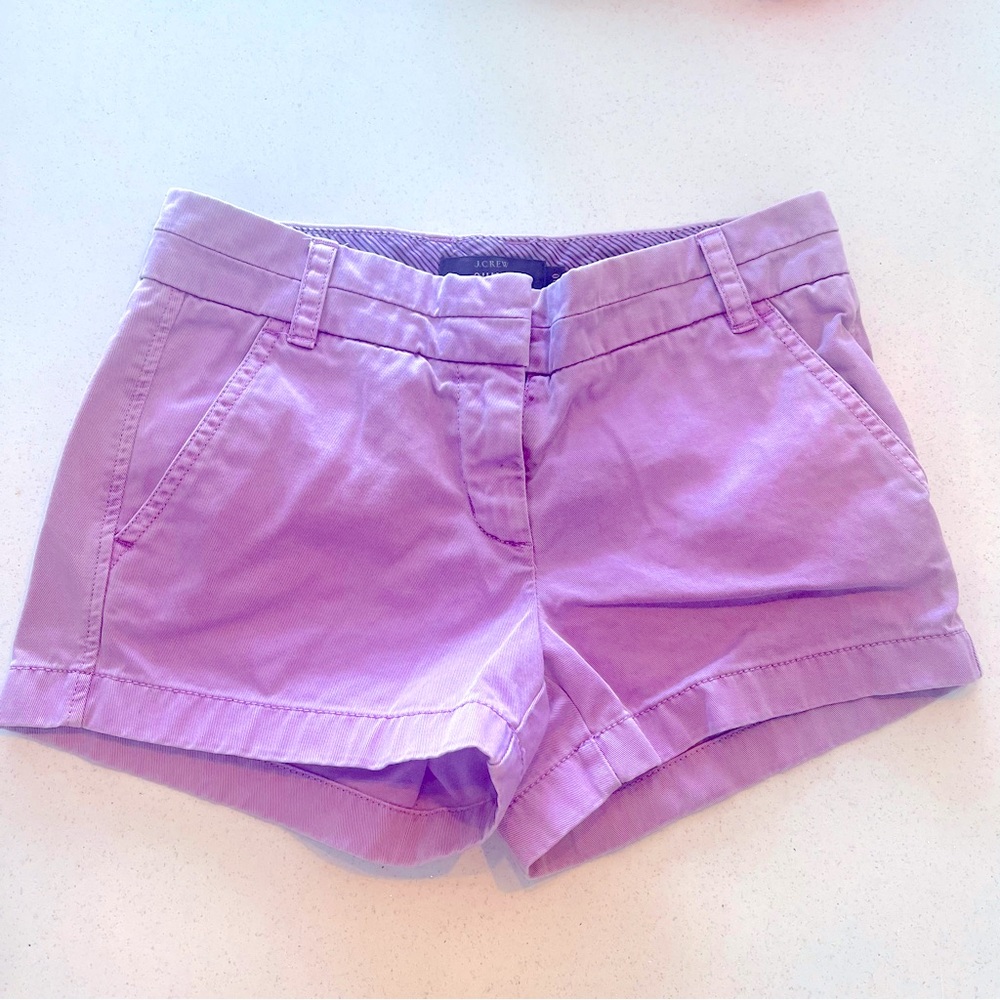 J Crew Lilac 4” Chino Shorts Size 00